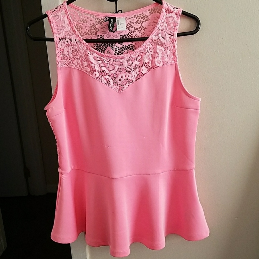 A pink top